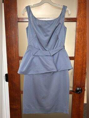 Lela Rose Periwinkle Peplum Dress